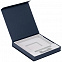 Коробка Memoria под ежедневник, аккумулятор и ручку, синяя с логотипом в Москве заказать по выгодной цене в кибермаркете AvroraStore