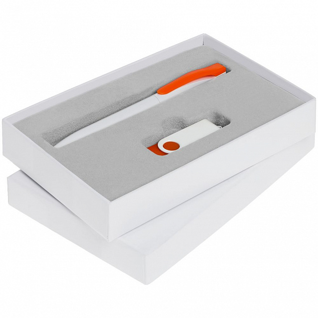 Набор Twist White, белый с оранжевым, 8 Гб с логотипом в Москве заказать по выгодной цене в кибермаркете AvroraStore