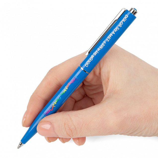 Ручка шариковая Senator Point ver. 2, синяя с логотипом в Москве заказать по выгодной цене в кибермаркете AvroraStore