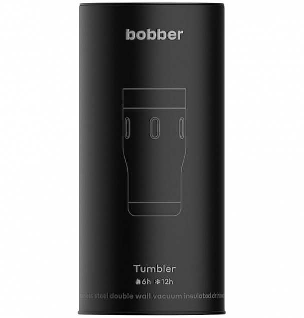 Термостакан Tumbler 350, вакуумный, черный с логотипом в Москве заказать по выгодной цене в кибермаркете AvroraStore
