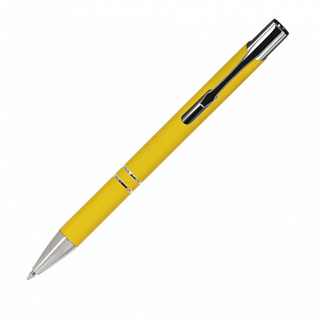 Шариковая ручка Alpha, желтая с логотипом в Москве заказать по выгодной цене в кибермаркете AvroraStore