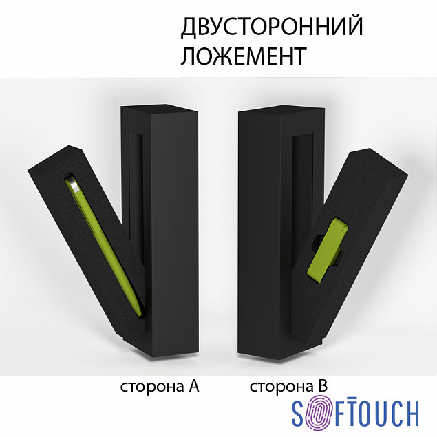 Набор ручка "Jupiter" + флеш-карта "Case" 8 Гб в футляре, зеленое яблоко, покрытие soft touch с логотипом в Москве заказать по выгодной цене в кибермаркете AvroraStore