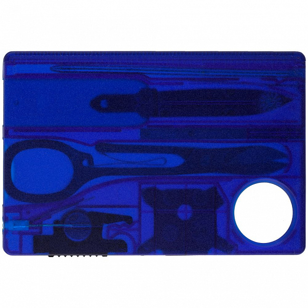 Набор инструментов SwissCard Lite, синий с логотипом в Москве заказать по выгодной цене в кибермаркете AvroraStore