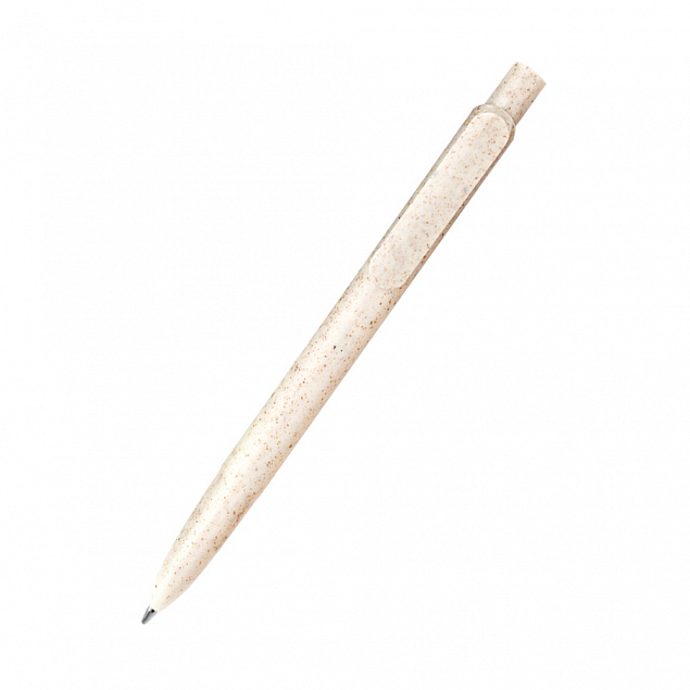 Ручка из биоразлагаемой пшеничной соломы Melanie, белая с логотипом в Москве заказать по выгодной цене в кибермаркете AvroraStore