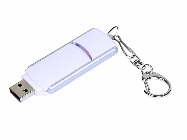 USB 2.0- флешка промо на 16 Гб с прямоугольной формы с выдвижным механизмом с логотипом в Москве заказать по выгодной цене в кибермаркете AvroraStore