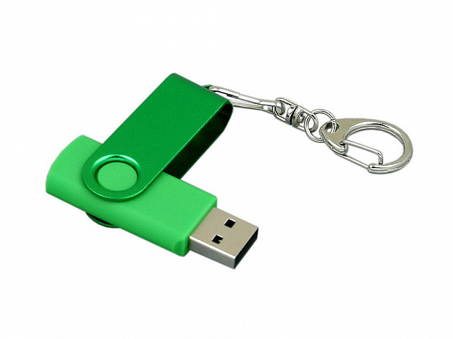 USB 3.0- флешка промо на 128 Гб с поворотным механизмом и однотонным металлическим клипом с логотипом в Москве заказать по выгодной цене в кибермаркете AvroraStore