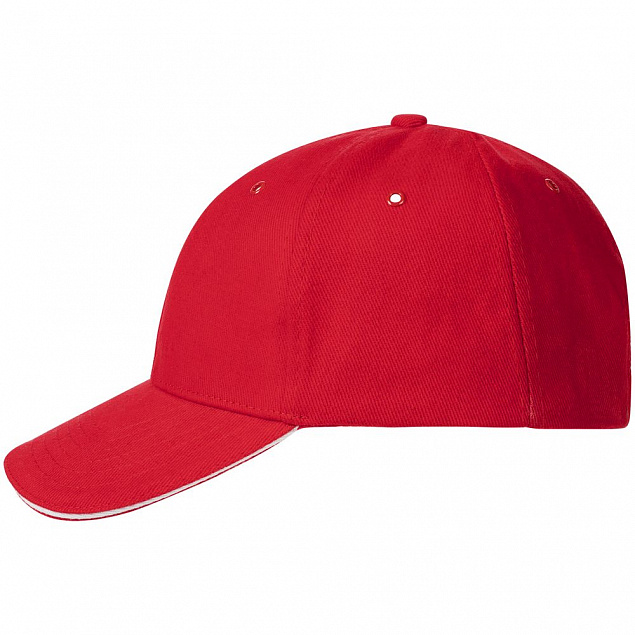 Бейсболка Generic, красная с белым кантом с логотипом в Москве заказать по выгодной цене в кибермаркете AvroraStore