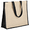 Холщовая сумка для покупок Bagari с черной отделкой с логотипом в Москве заказать по выгодной цене в кибермаркете AvroraStore