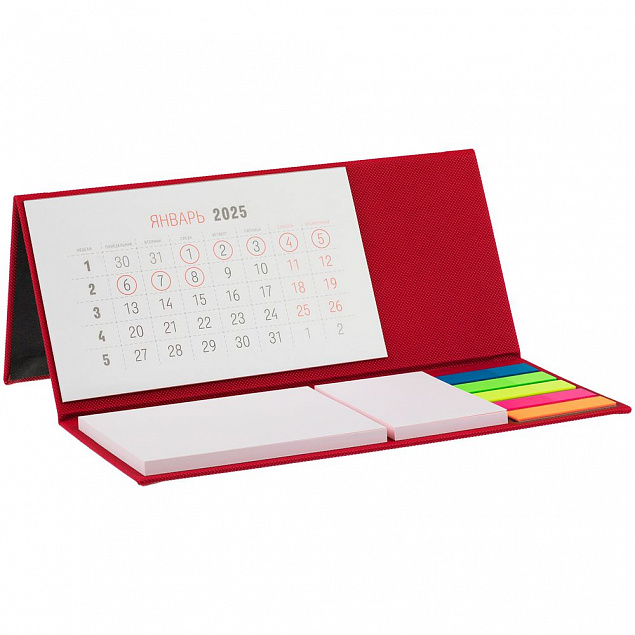 Календарь настольный Grade, красный с логотипом в Москве заказать по выгодной цене в кибермаркете AvroraStore