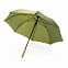 Автоматический зонт-трость с бамбуковой рукояткой Impact из RPET AWARE™, d103 см с логотипом в Москве заказать по выгодной цене в кибермаркете AvroraStore