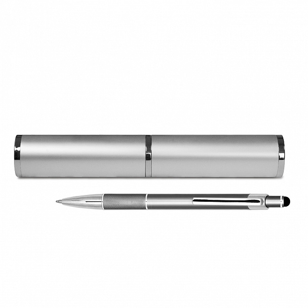Набор ручка Levi c футляром, серебряный с логотипом в Москве заказать по выгодной цене в кибермаркете AvroraStore