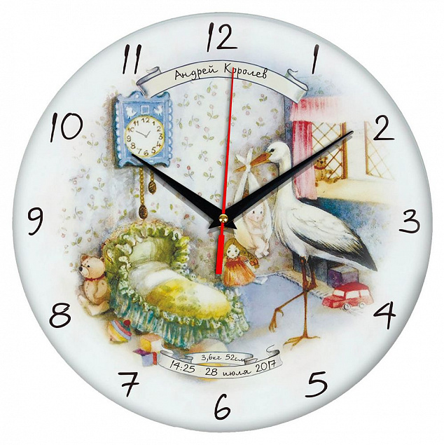 Часы стеклянные на заказ Time Wheel с логотипом в Москве заказать по выгодной цене в кибермаркете AvroraStore