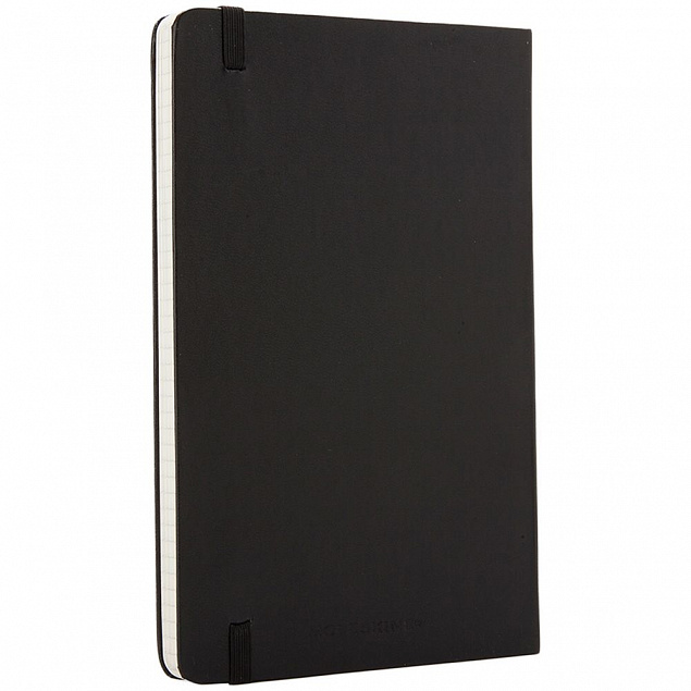 Записная книжка Moleskine Classic Large, в клетку, черная с логотипом в Москве заказать по выгодной цене в кибермаркете AvroraStore