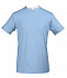 Футболка мужская с контрастной отделкой MADISON 170, голубой/белый с логотипом  заказать по выгодной цене в кибермаркете AvroraStore