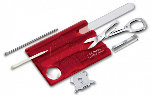 Набор инструментов SwissCard Nailcare, красный с логотипом в Москве заказать по выгодной цене в кибермаркете AvroraStore