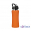 Бутылка спортивная "Индиана"с покрытием soft touch, оранжевая с логотипом в Москве заказать по выгодной цене в кибермаркете AvroraStore