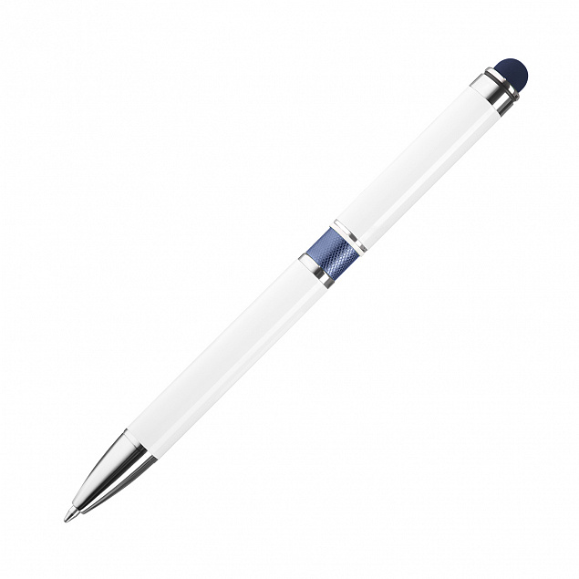 Шариковая ручка Arctic, белая/синяя с логотипом в Москве заказать по выгодной цене в кибермаркете AvroraStore