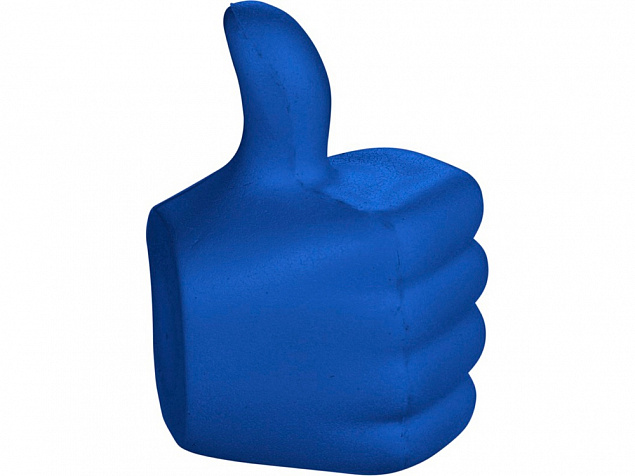 Антистресс в форме поднятого большого пальца, синий с логотипом в Москве заказать по выгодной цене в кибермаркете AvroraStore