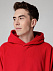 Худи флисовое унисекс Manakin, красное с логотипом в Москве заказать по выгодной цене в кибермаркете AvroraStore