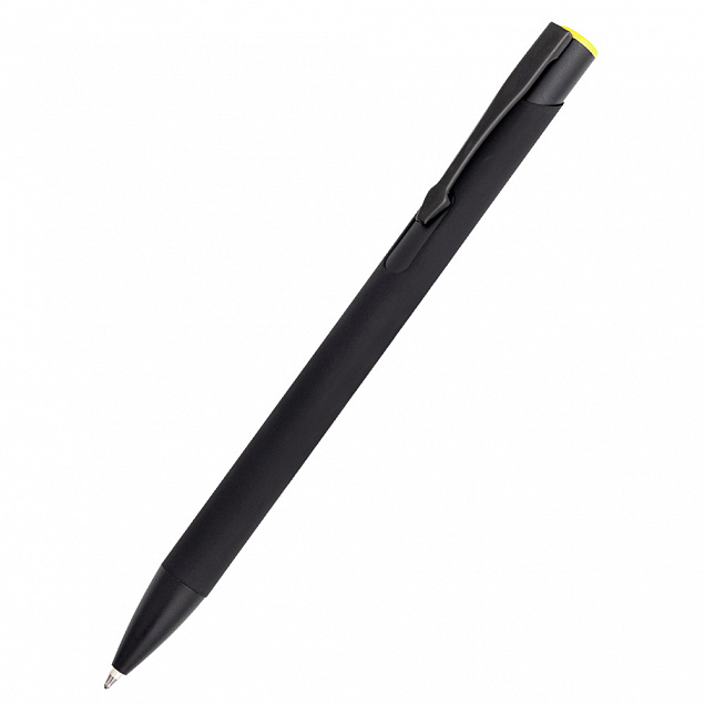 Ручка металлическая Саншайн софт-тач, желтый с логотипом в Москве заказать по выгодной цене в кибермаркете AvroraStore