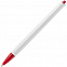 Ручка шариковая Tick, белая с красным с логотипом в Москве заказать по выгодной цене в кибермаркете AvroraStore