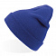 Шапка вязаная  двойная "Wind", с отворотом_ярко синий,100% акрил  с логотипом в Москве заказать по выгодной цене в кибермаркете AvroraStore