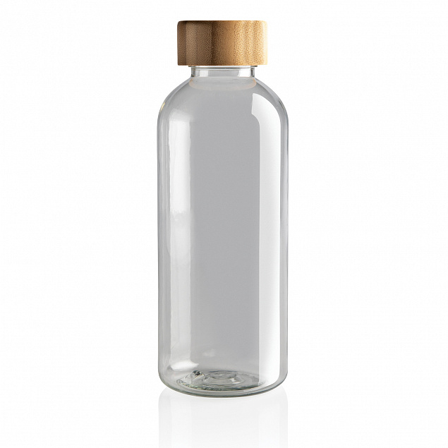 Бутылка для воды из rPET (стандарт GRS) с крышкой из бамбука FSC® с логотипом  заказать по выгодной цене в кибермаркете AvroraStore