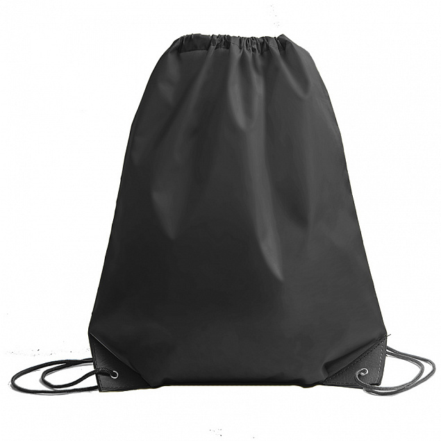 Рюкзак мешок с укреплёнными уголками BY DAY, черный, 35*41 см, полиэстер 210D с логотипом в Москве заказать по выгодной цене в кибермаркете AvroraStore