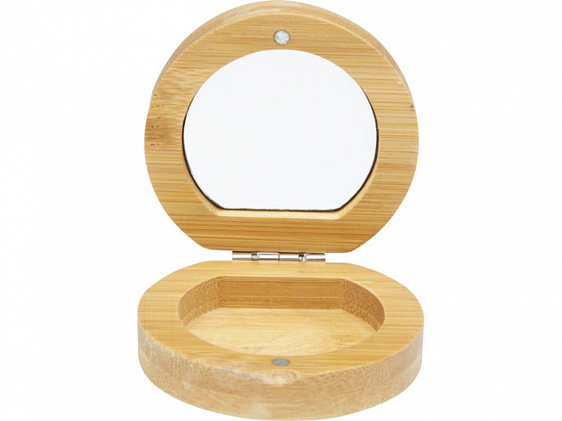 Карманное зеркало в бамбуковой раме Afrodit, natural с логотипом в Москве заказать по выгодной цене в кибермаркете AvroraStore