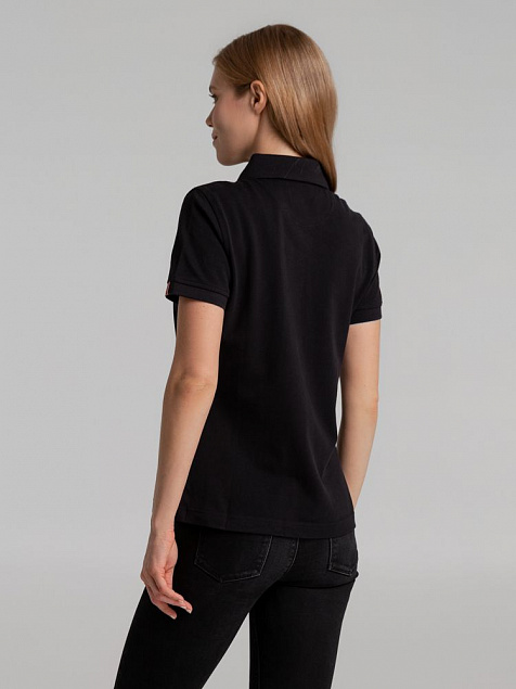 Рубашка поло женская AVON LADIES, черная с логотипом в Москве заказать по выгодной цене в кибермаркете AvroraStore