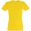 Футболка женская Imperial Women 190, желтая с логотипом  заказать по выгодной цене в кибермаркете AvroraStore