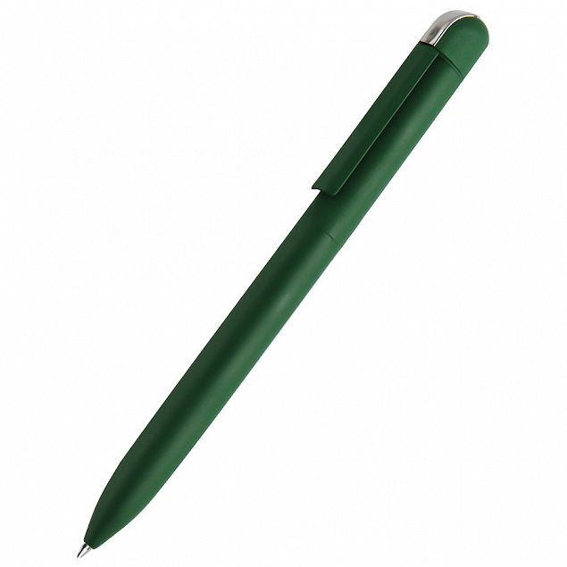 Ручка металлическая Espada софт-тач, тёмно-зелёная с логотипом в Москве заказать по выгодной цене в кибермаркете AvroraStore