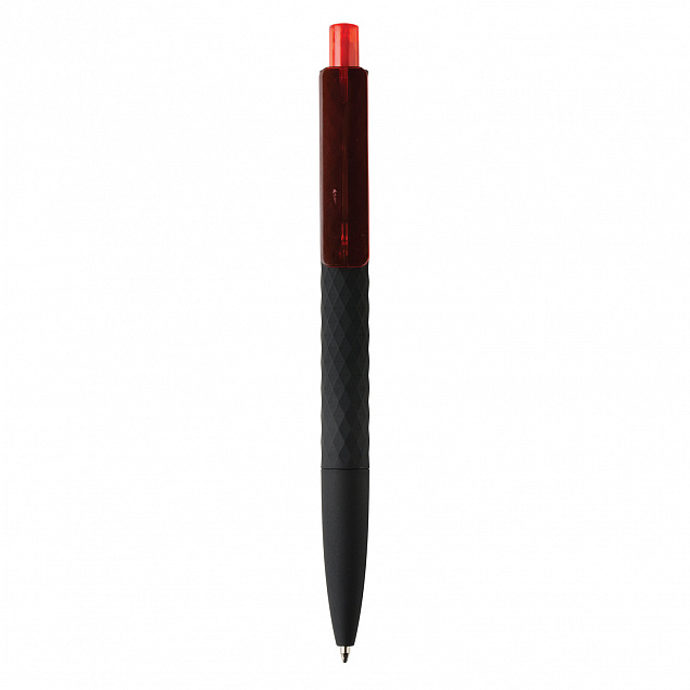 Черная ручка X3 Smooth Touch, красный с логотипом в Москве заказать по выгодной цене в кибермаркете AvroraStore