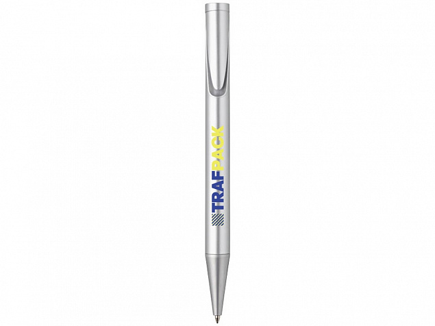 Ручка шариковая Carve, серебристый с логотипом в Москве заказать по выгодной цене в кибермаркете AvroraStore