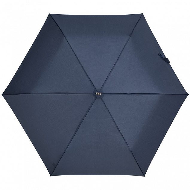 Зонт складной Rain Pro Flat, синий с логотипом в Москве заказать по выгодной цене в кибермаркете AvroraStore