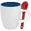 Кофейная кружка Pairy с ложкой, синяя с красной с логотипом в Москве заказать по выгодной цене в кибермаркете AvroraStore