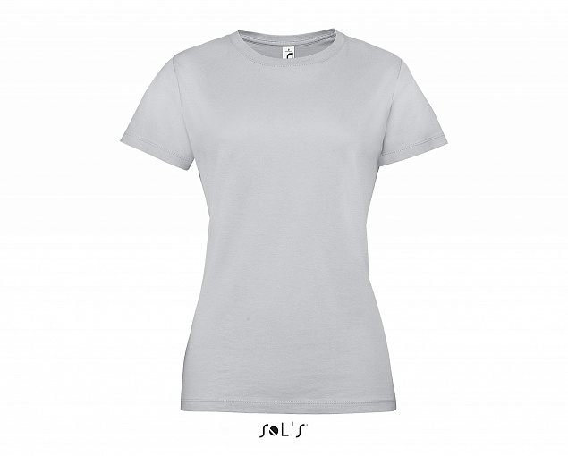 Фуфайка (футболка) REGENT женская,Чистый серый XXL с логотипом в Москве заказать по выгодной цене в кибермаркете AvroraStore