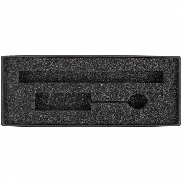 Коробка Notes с ложементом для ручки и флешки, черная с логотипом в Москве заказать по выгодной цене в кибермаркете AvroraStore