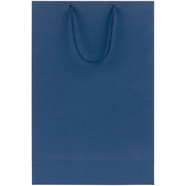 Пакет бумажный Porta, средний, синий с логотипом  заказать по выгодной цене в кибермаркете AvroraStore