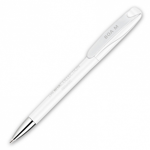 Ручка шариковая BOA M, белый с логотипом в Москве заказать по выгодной цене в кибермаркете AvroraStore