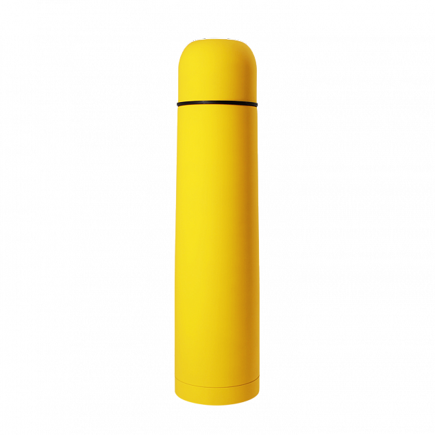 Термос софт-тач Yanemal 1 л. (желтый (уценка)) с логотипом в Москве заказать по выгодной цене в кибермаркете AvroraStore