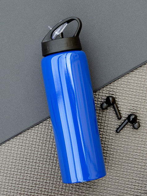 Спортивная бутылка Moist, синяя с логотипом в Москве заказать по выгодной цене в кибермаркете AvroraStore