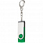Флешка Twist, зеленая, 8 Гб с логотипом в Москве заказать по выгодной цене в кибермаркете AvroraStore