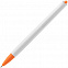 Ручка шариковая Tick, белая с оранжевым с логотипом в Москве заказать по выгодной цене в кибермаркете AvroraStore