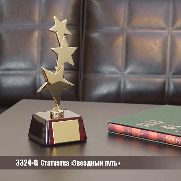 Статуэтка "Звездный путь", золото с логотипом в Москве заказать по выгодной цене в кибермаркете AvroraStore