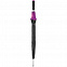 Зонт-трость Highlight, черный с фиолетовым с логотипом в Москве заказать по выгодной цене в кибермаркете AvroraStore