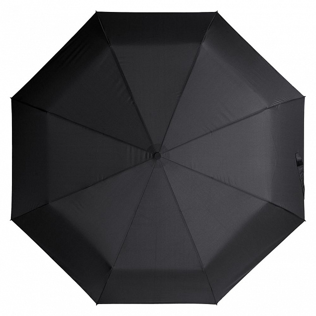 Складной зонт Unit Classic, черный с логотипом в Москве заказать по выгодной цене в кибермаркете AvroraStore