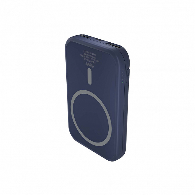 Внешний аккумулятор, Ultima Wireless Magnetic, 5000 mah, синий с логотипом в Москве заказать по выгодной цене в кибермаркете AvroraStore