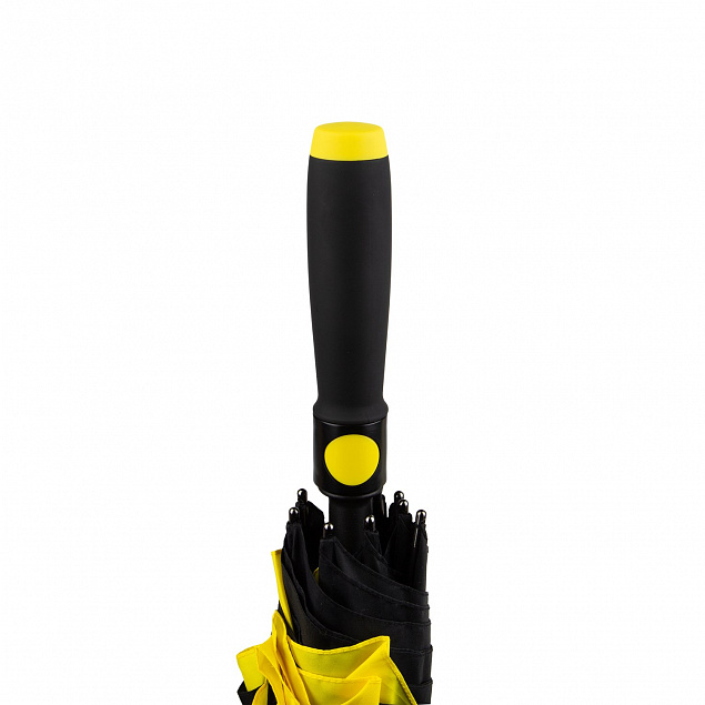 Зонт-трость Portobello UNIC, Bora, черный/желтый, с логотипом Яндекс.Еда с логотипом в Москве заказать по выгодной цене в кибермаркете AvroraStore