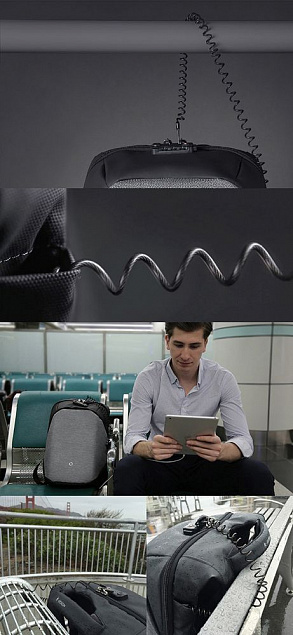 Рюкзак ClickPack Pro, черный с серым с логотипом в Москве заказать по выгодной цене в кибермаркете AvroraStore